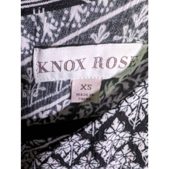 Knox Rose Dress Black Medallion Geometric Sleeveless Shift Rayon Women's XS - Picture 3 of 5
